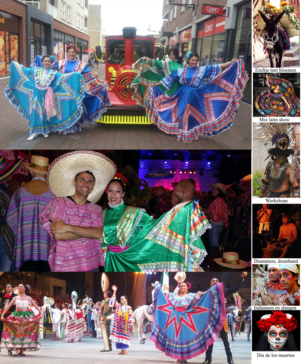 Azteken en Concheros dansen